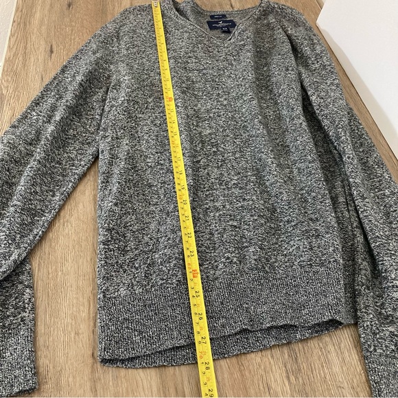 American Eagle Outfitters Womens Prep Fit Cotton Sweater M Pullover LS Gray - Picture 8 of 10